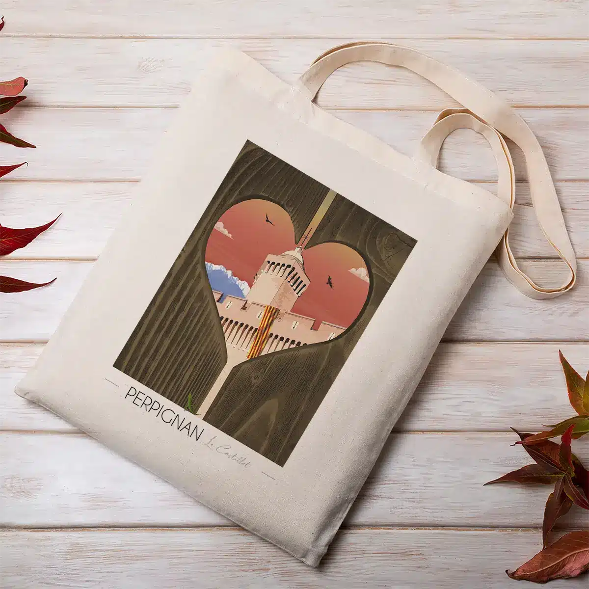 Tote Bag Perpignan Castillet au coucher du Soleil