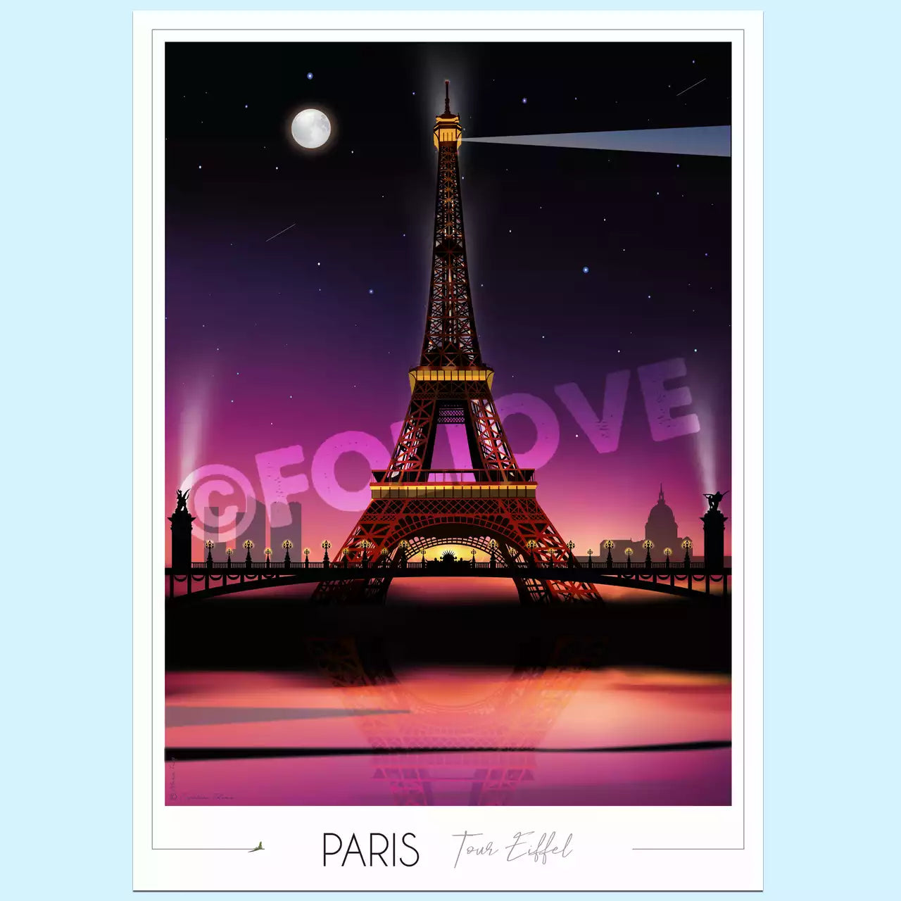 Affiche Paris Tour Eiffel