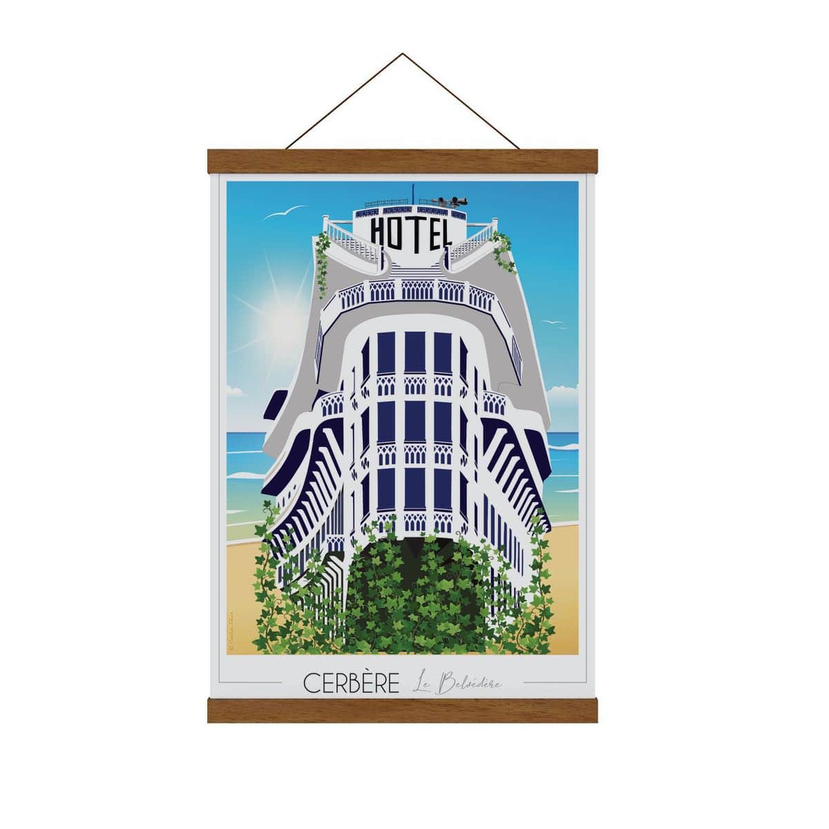 Affiche Cerbère Hôtel Belvédère du rayon vert