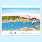 Affiche Aude et ses flamants roses
