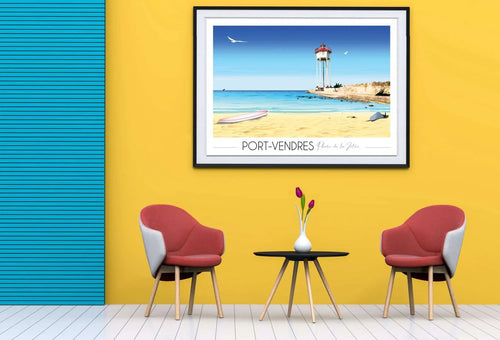 Affiche de Port Vendres - Phare de la jetée