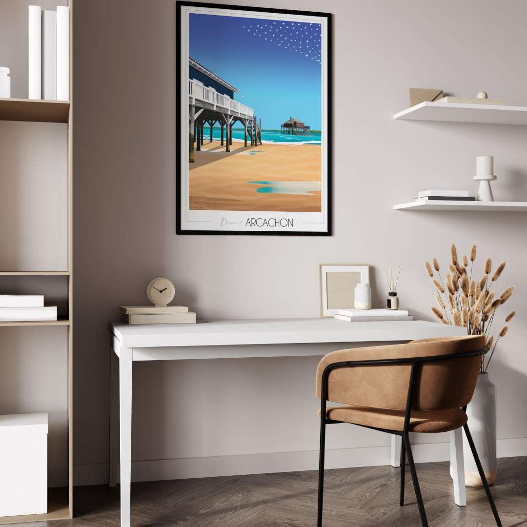 Affiche Cabanes tchanquées - Arcachon