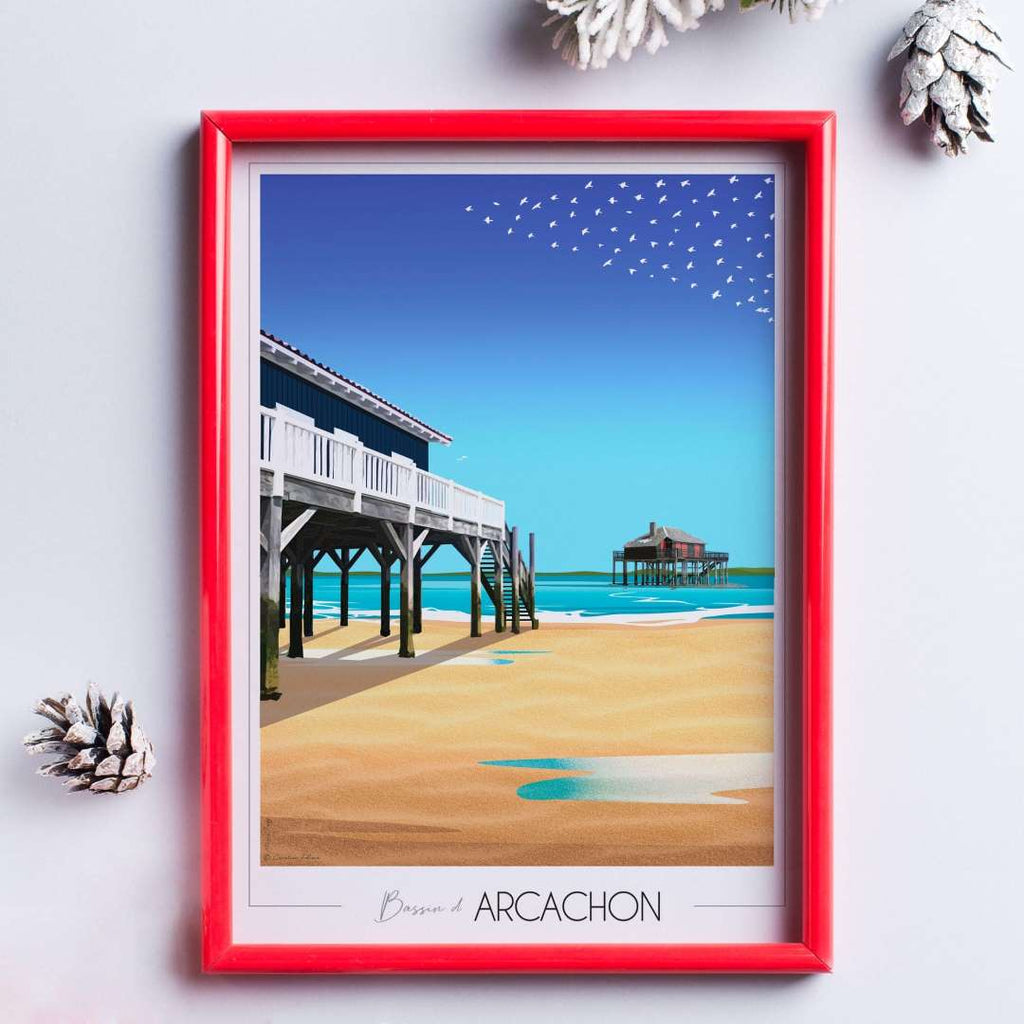 Affiche Cabanes tchanquées - Arcachon