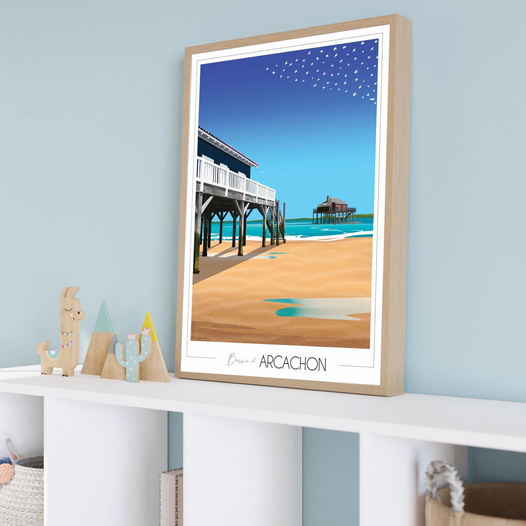Affiche Cabanes tchanquées - Arcachon