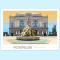 Affiche Montpellier Place de la Comédie 3 grâces