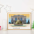 Affiche Montpellier Place de la Comédie 3 grâces