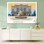 Affiche Montpellier Place de la Comédie 3 grâces