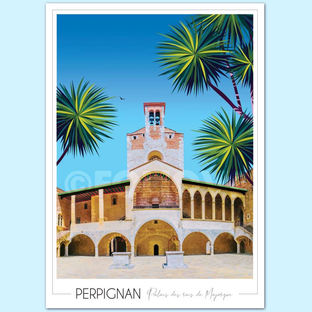 Affiche Perpignan - Palais des rois de Majorque