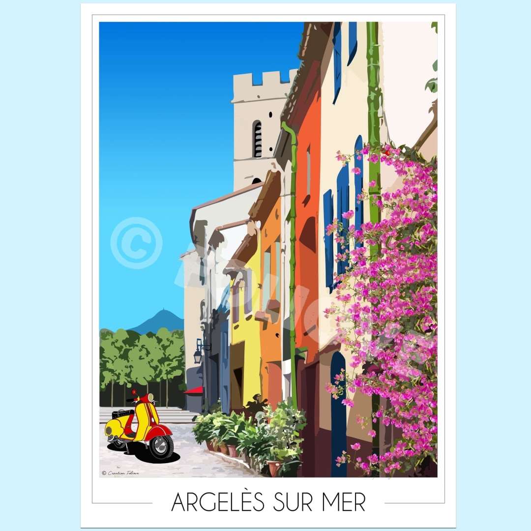 Affiche Argelès sur Mer village