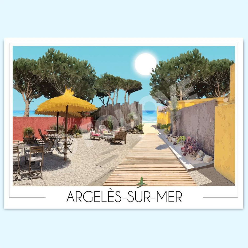 Affiche Argeles sur Mer - Plage Nord