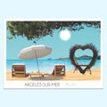 Affiche Cœur Argelès-sur-Mer plage