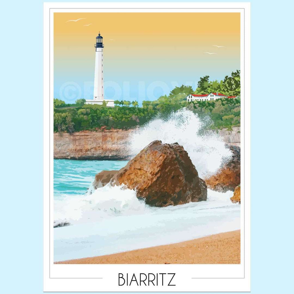 Affiche Phare de Biarritz