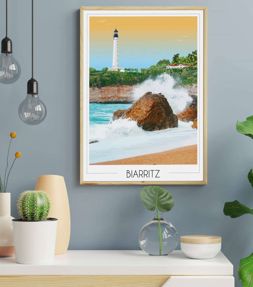 Affiche Phare de Biarritz