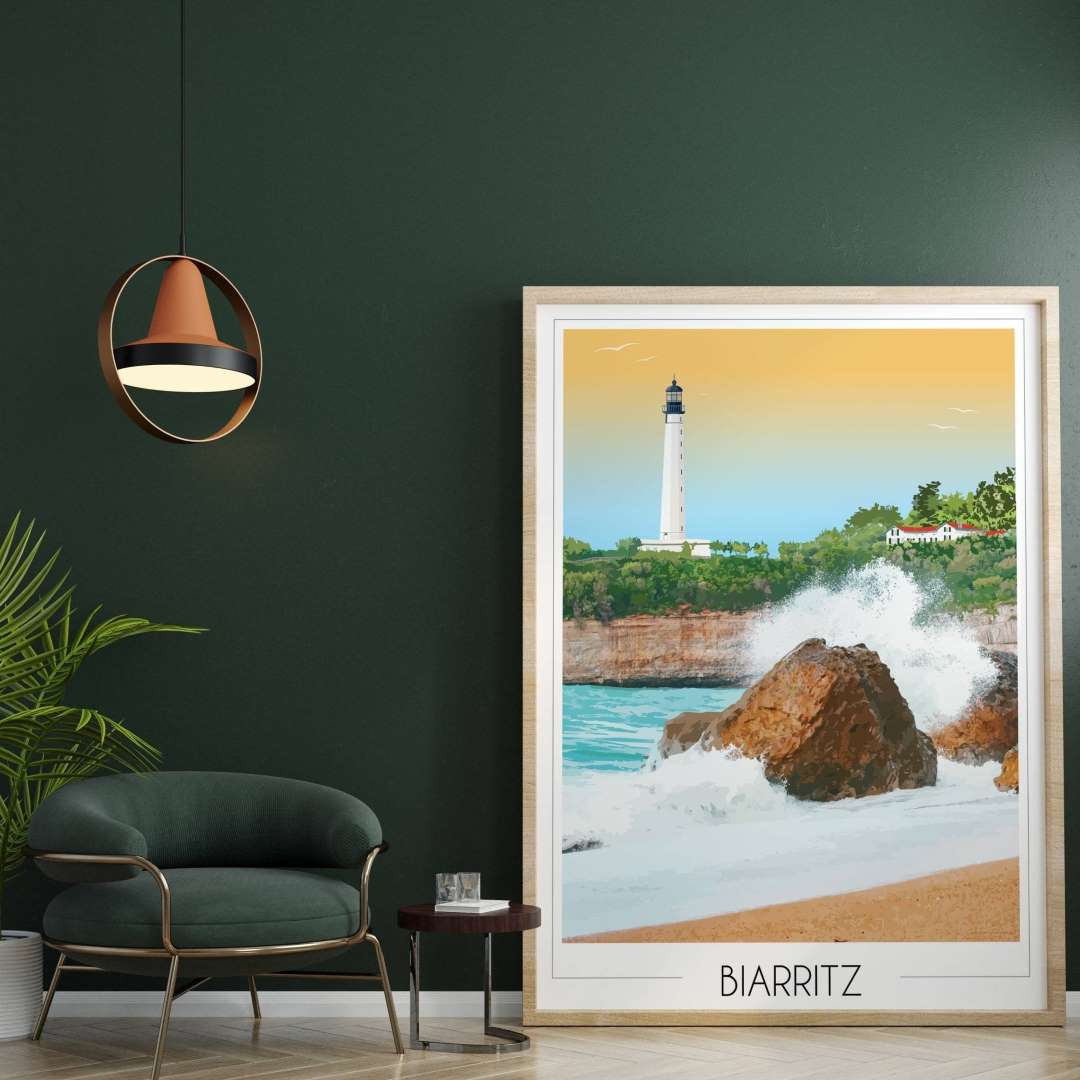Affiche Phare de Biarritz