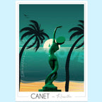Affiche Canet en Roussillon Fille du soleil et de la mer