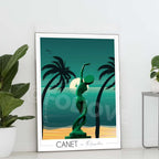 Affiche Canet en Roussillon Fille du soleil et de la mer