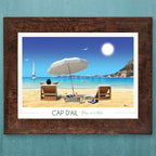 Affiche Cap d'Ail - Plage de la Mala