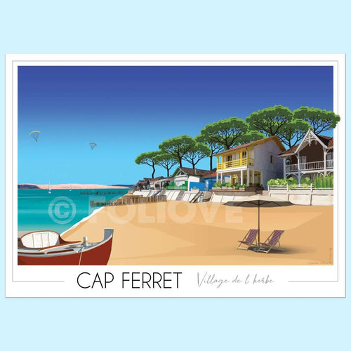 Affiche Lège Cap Ferret Village de l'Herbe