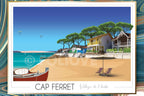 Affiche Lège Cap Ferret Village de l'Herbe