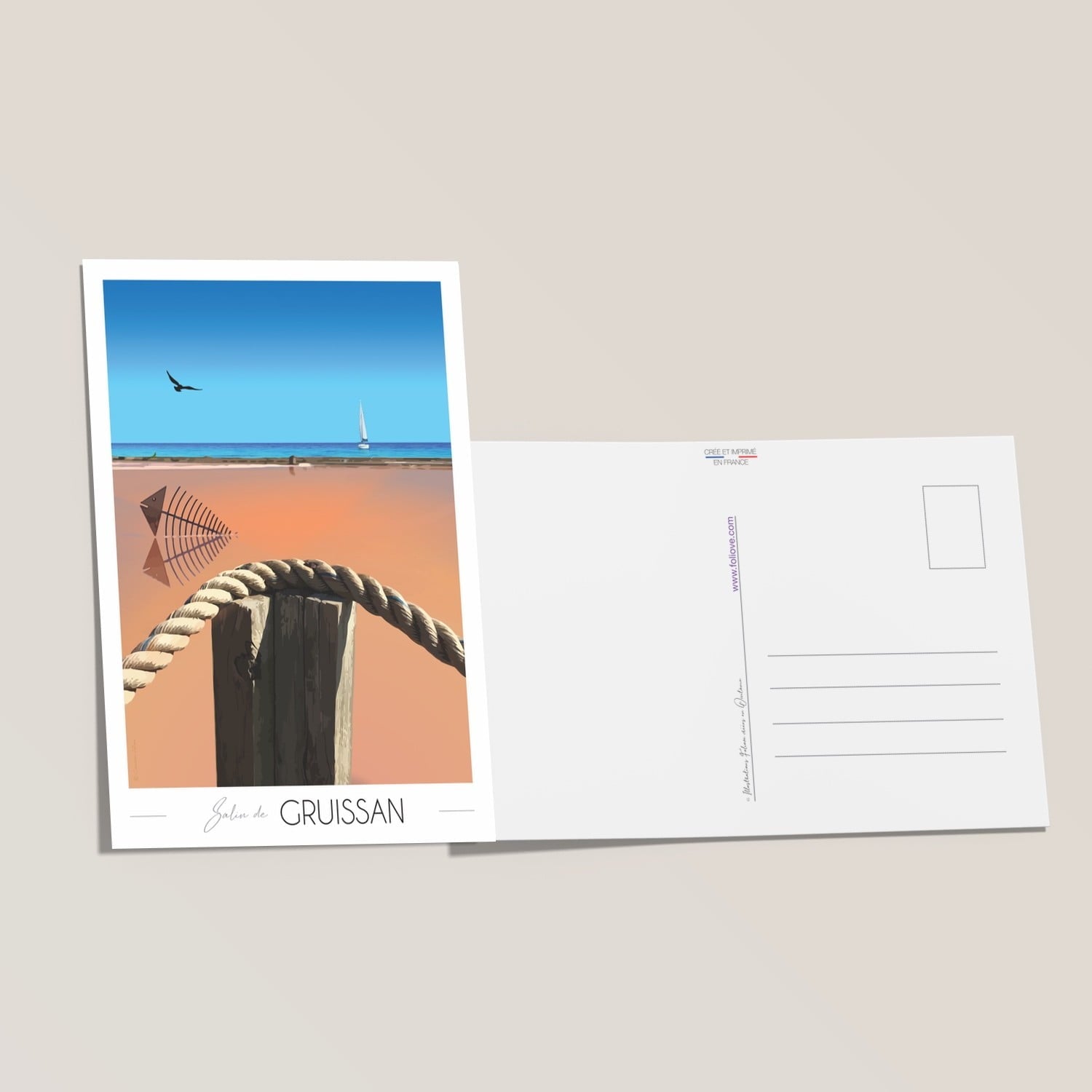 Carte postale Lac rose de Gruissan