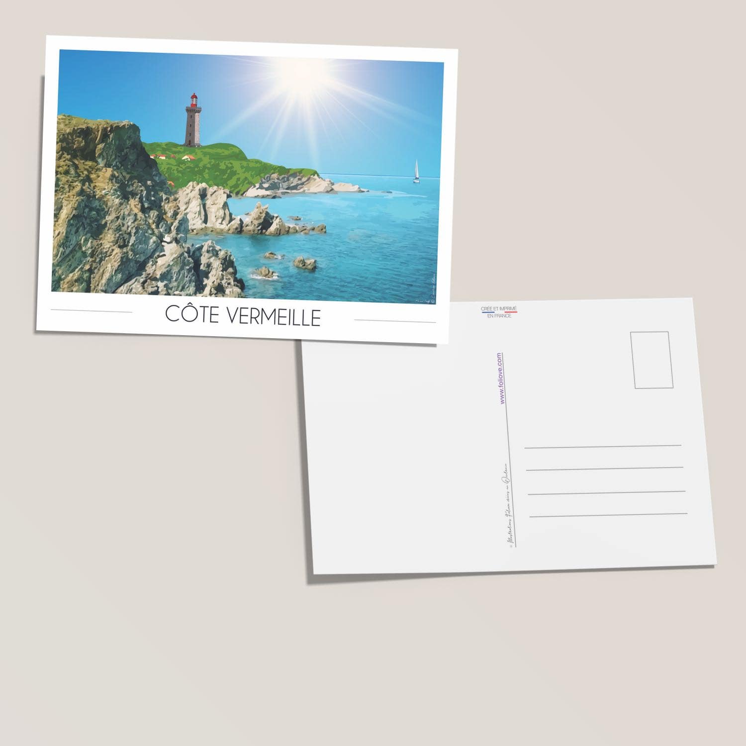Carte postale Côte Vermeille Cap Béar