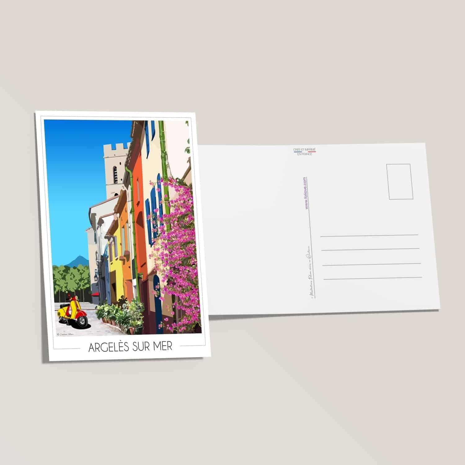 Carte illustrée Argelès sur Mer