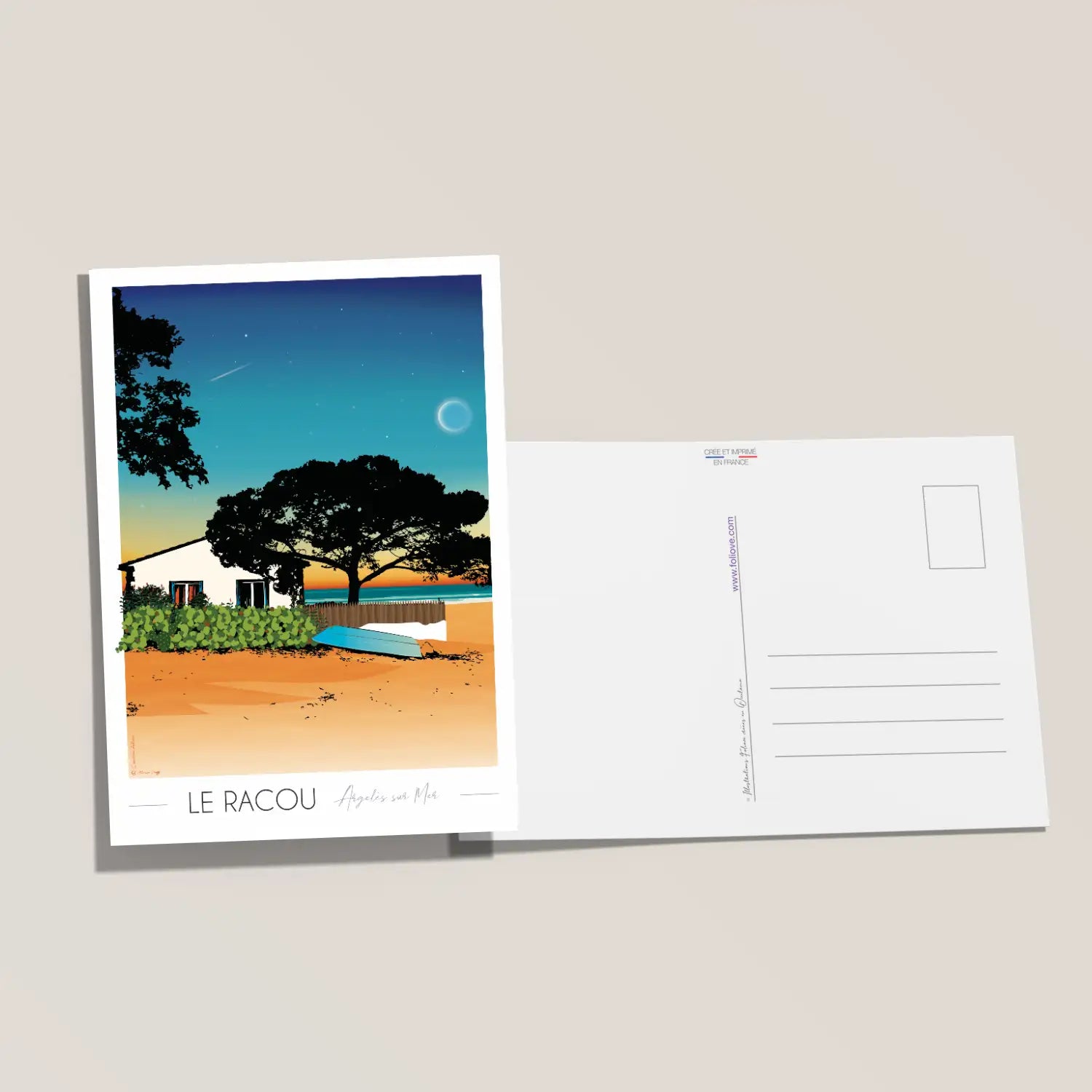 Carte postale Argelès sur Mer Le Racou soir