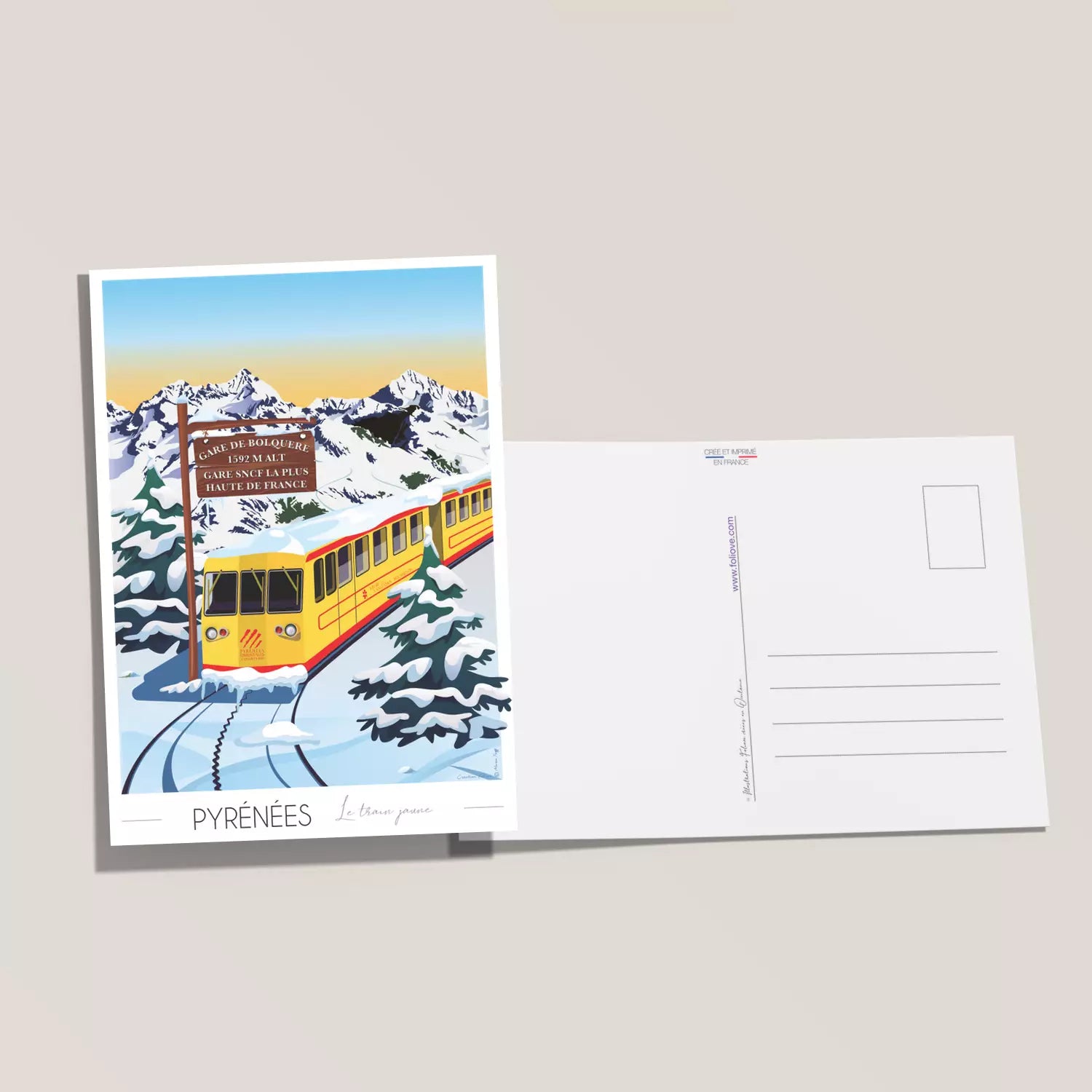 Carte postale Train Jaune Bolquère