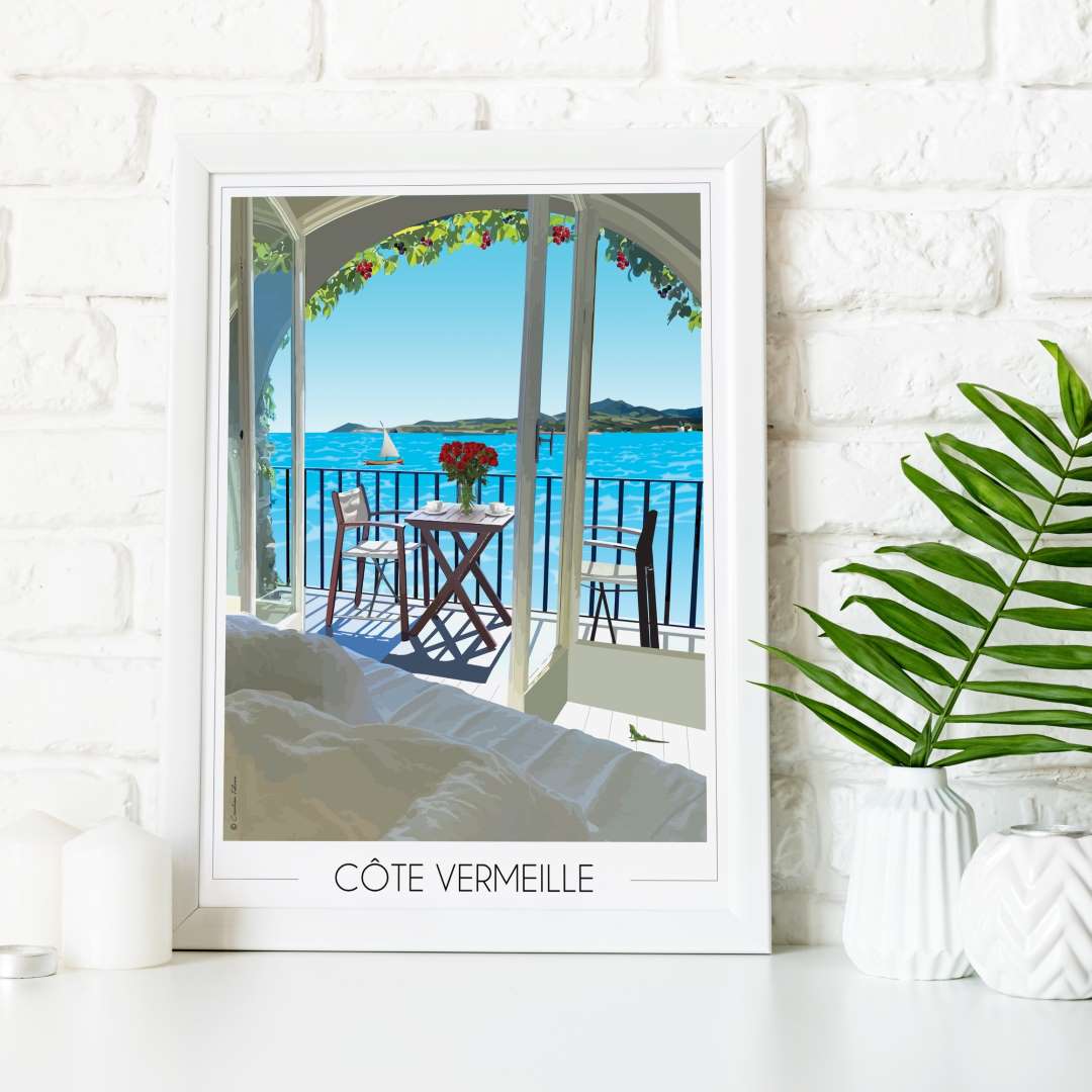 Affiche Côte Vermeille Terrasse