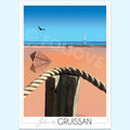 Affiche Salin de Gruissan - Lac rose