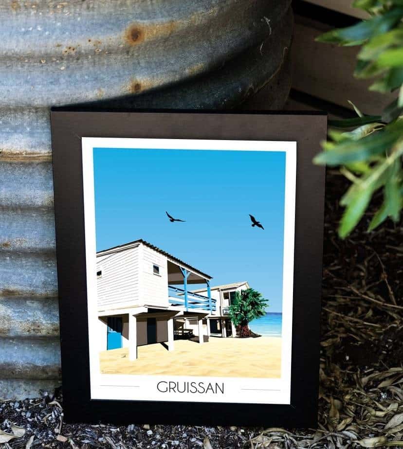 Affiche de Gruissan - Maisons sur pilotis