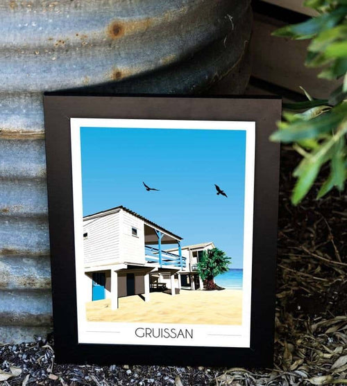 Affiche de Gruissan - Maisons sur pilotis