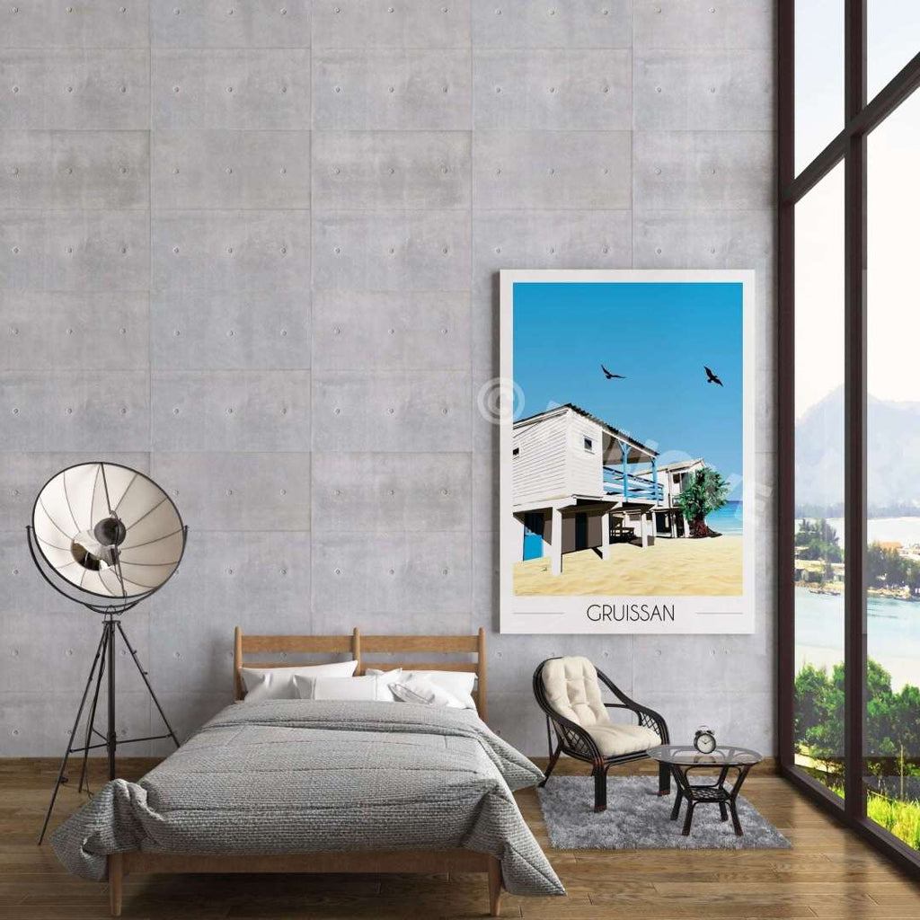 Affiche de Gruissan - Maisons sur pilotis
