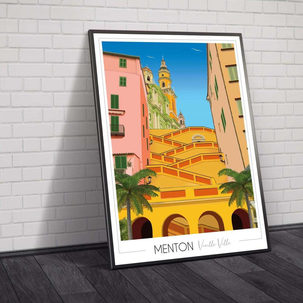 Affiche Menton Vieille ville