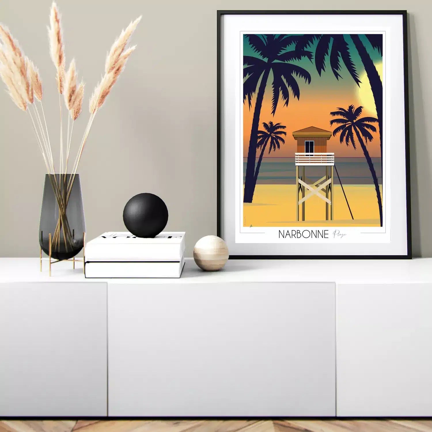 Affiche Narbonne Plage