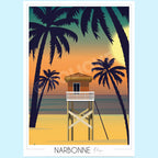 Affiche Narbonne Plage