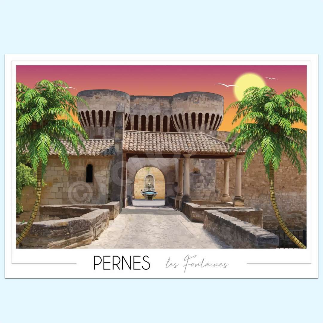 Affiche Pernes-les-Fontaines – Porte Notre-Dame
