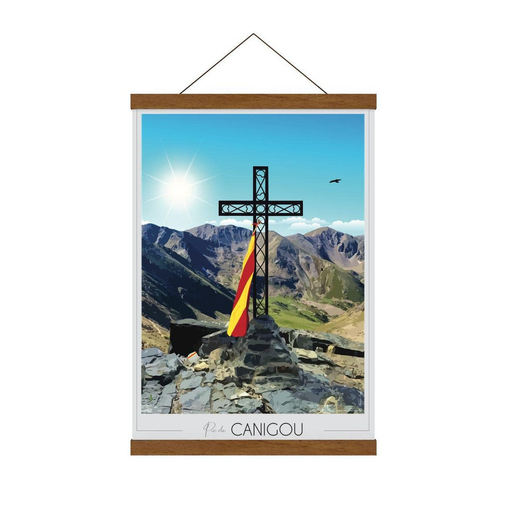 Porte-affiche magnétique - Bois Teck 50cm