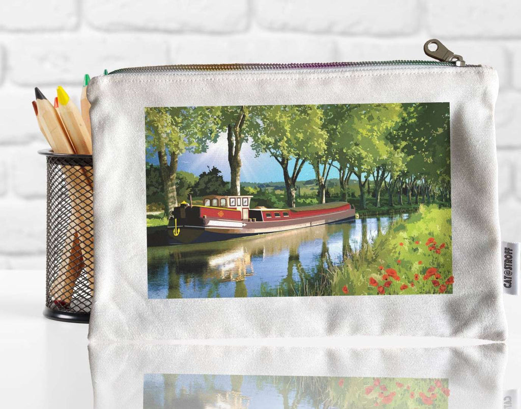 Pochette tissu Canal du Midi