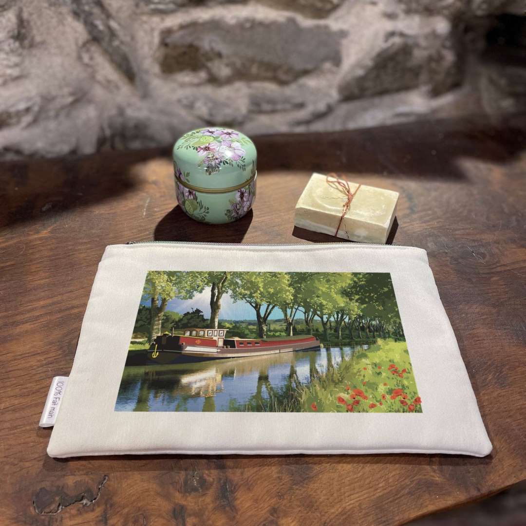 Pochette tissu Canal du Midi