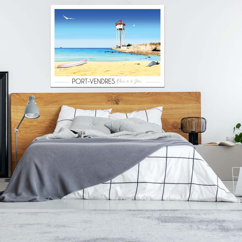 Affiche de Port Vendres - Phare de la jetée