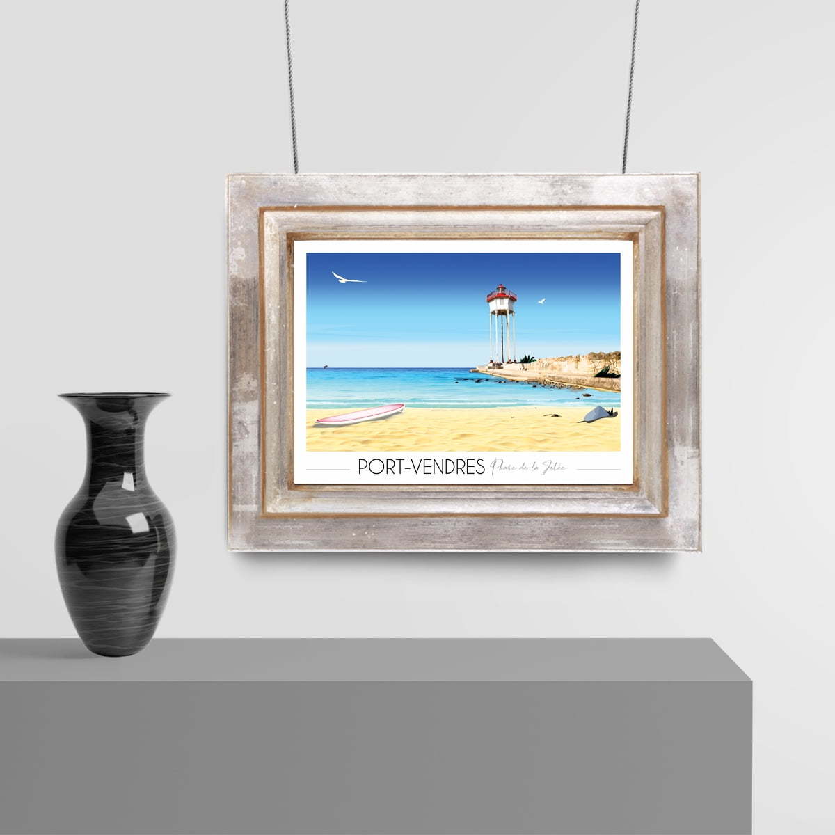 Affiche de Port Vendres - Phare de la jetée