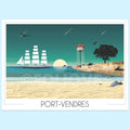 Affiche Port-Vendres Voilier