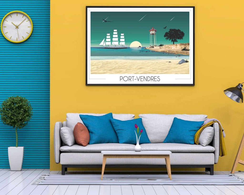 Affiche Port-Vendres Voilier