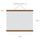 Porte-affiche magnétique - Bois Teck 70cm