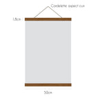 Porte-affiche magnétique - Bois Teck 50cm