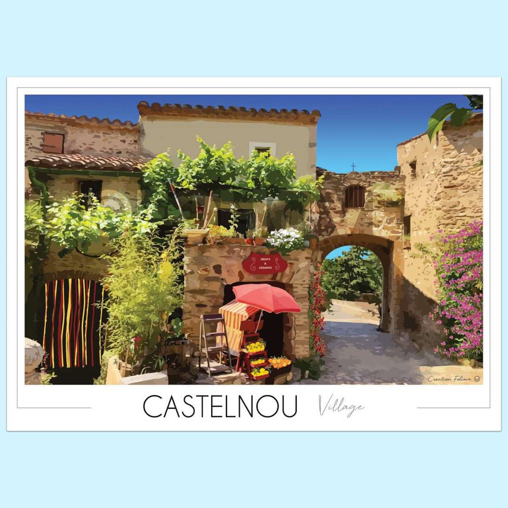 Affiche Castelnou village