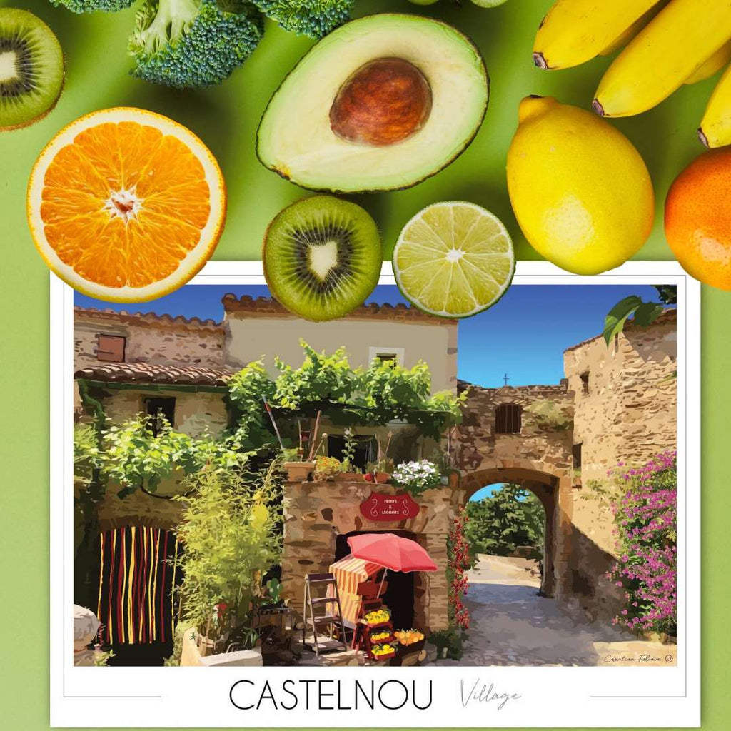 Affiche Castelnou village