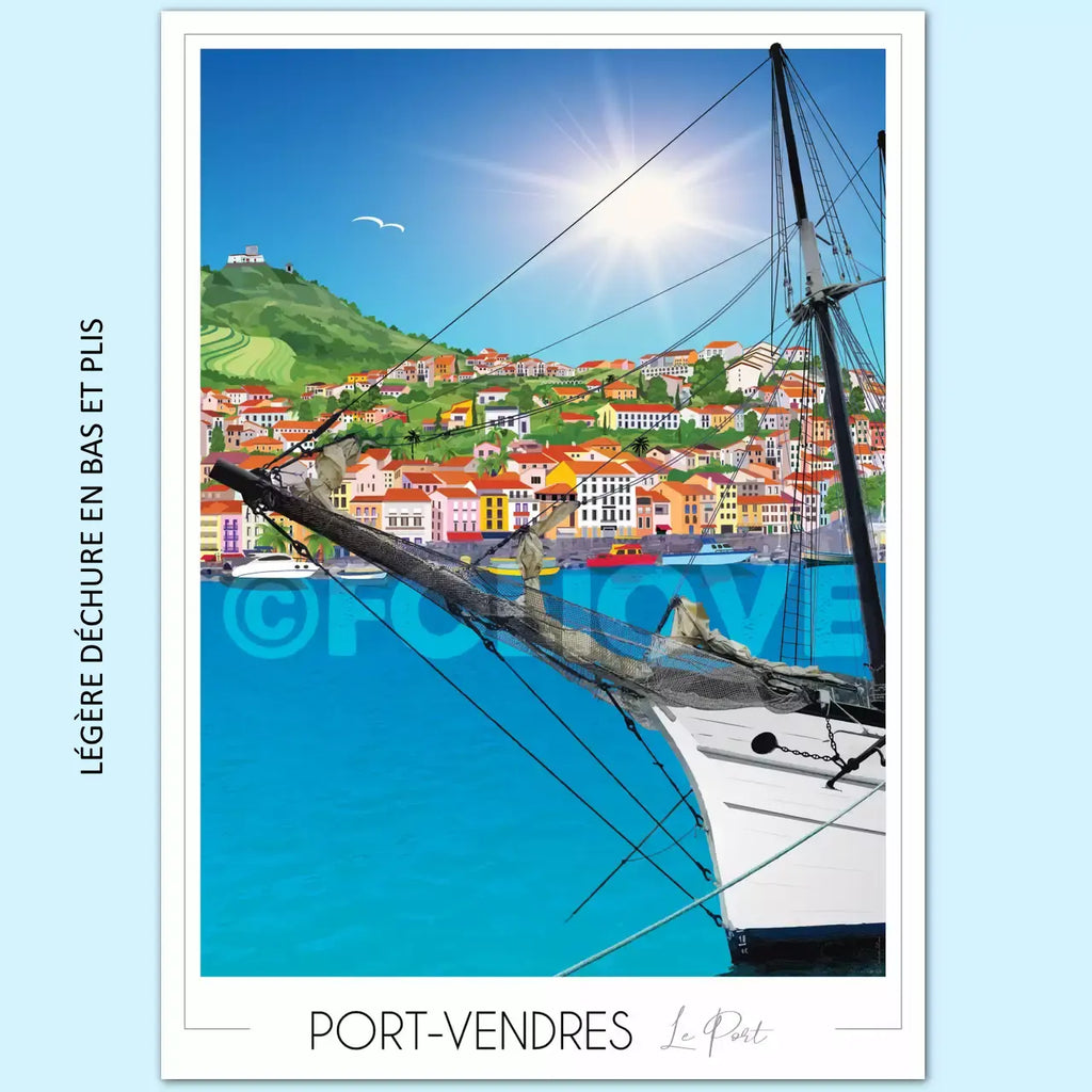 Affiche Port-Vendres Port | imparfaite 50x70 cm