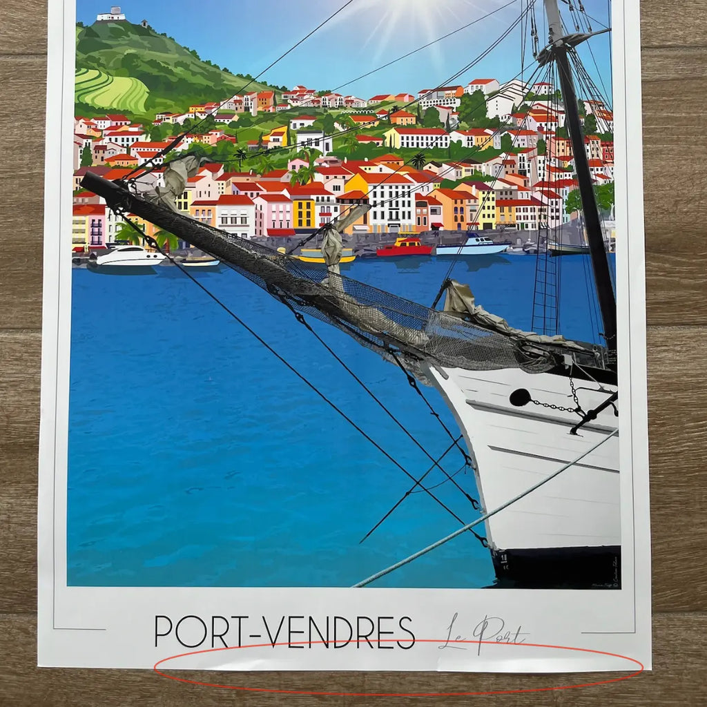 Affiche Port-Vendres Port | imparfaite 50x70 cm